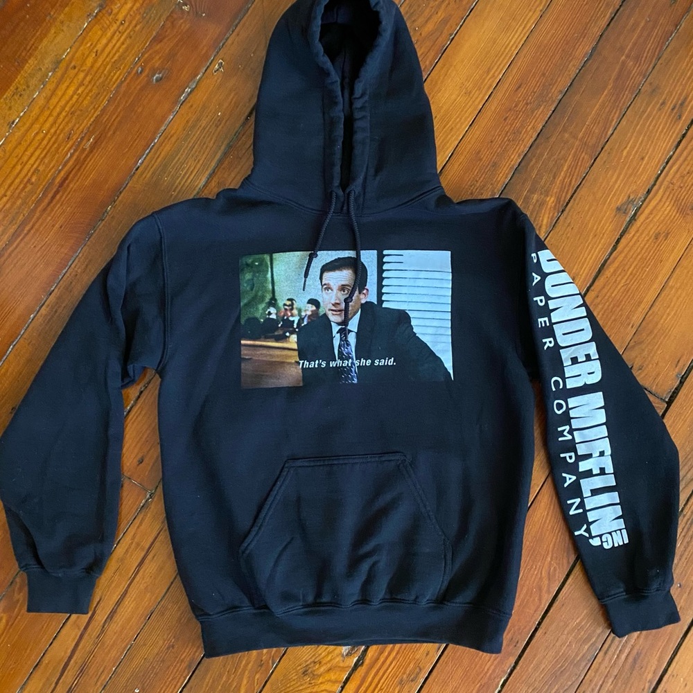 The Office “That’s what she said.” Michael Graphic Hoodie Black Size Small